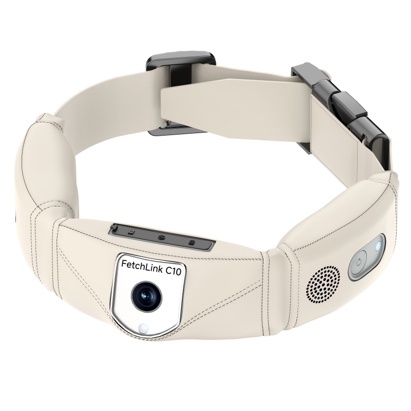 C10丨多功能智能宠物项圈丨4K直播视角丨电子围栏定位器丨健康监测